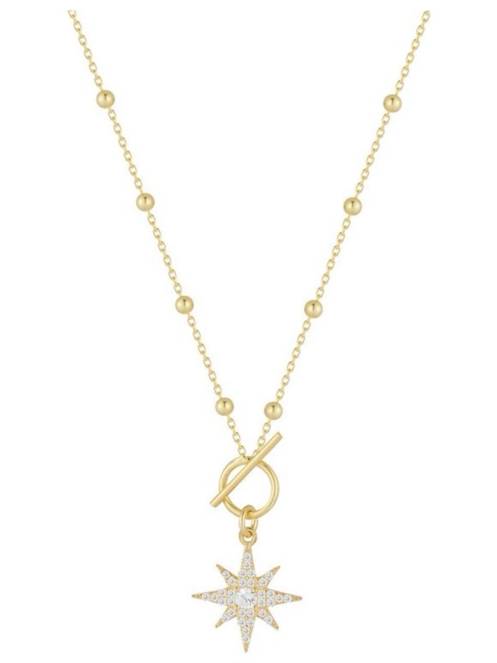 Sphera Milano NEW Sterling Silver Star toggle necklace $110 MSRP